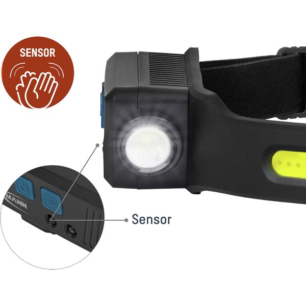 Ansmann Led-Kopflampe HD240RS, 240 Lumen, Wiederaufladbar-image