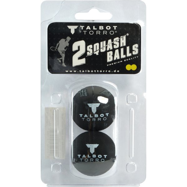 TALBOT torro Squashball, schwarz/gelb, extra langsam, 2er