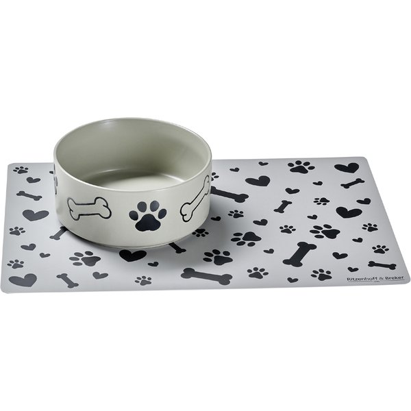 Ritzenhoff & Breker Hunde-Napfset MIKA DOG, 1,4 l, grau