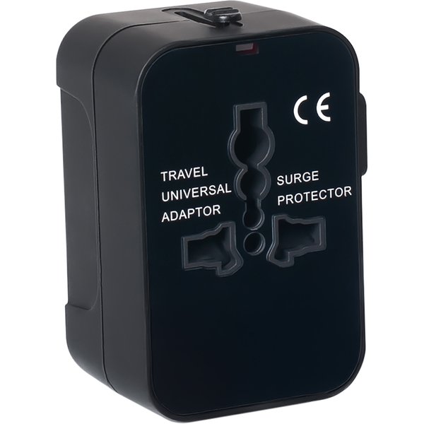 pavo Universal-Reisestecker (US/AU/EU/UK), schwarz