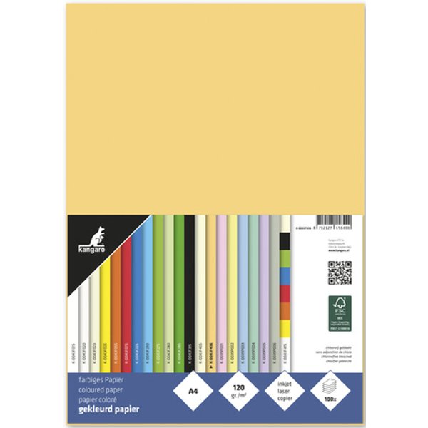 kangaro Multifunktionspapier, A4, 120 g/qm, dunkel chamois
