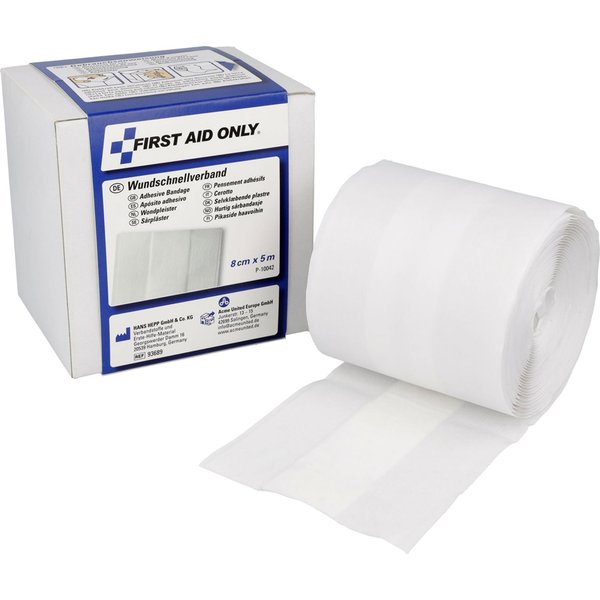 FIRST AID ONLY Wundschnellverband, 80 mm x 5 m, weiß