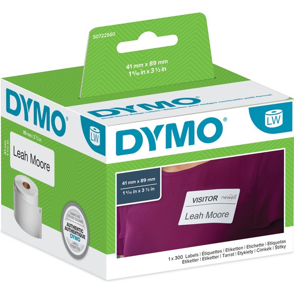 DYMO LabelWriter-Namensschilder, 89 x 41 mm, weiß