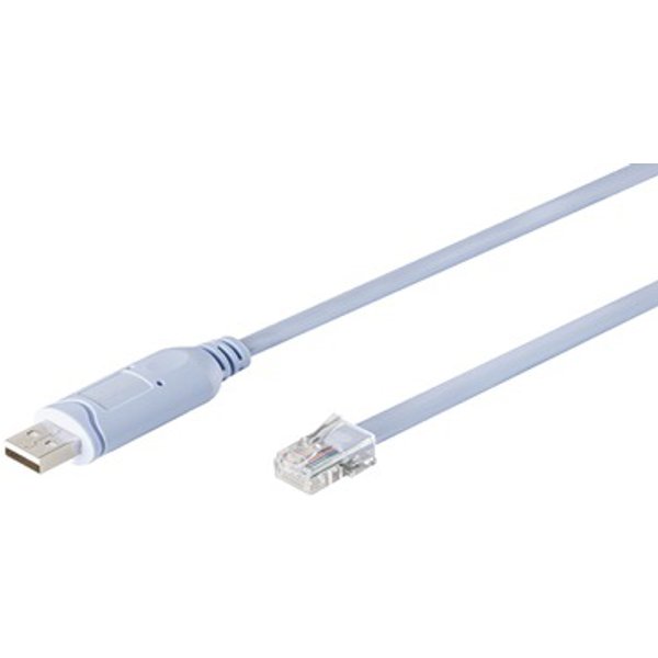 DIGITUS Konsolen-Adapterkabel, USB 2.0 - RJ45, 1,8 m, blau