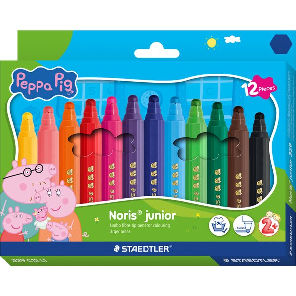 Staedtler Fasermaler Noris Junior Peppa, 6Er Kartonetui-image
