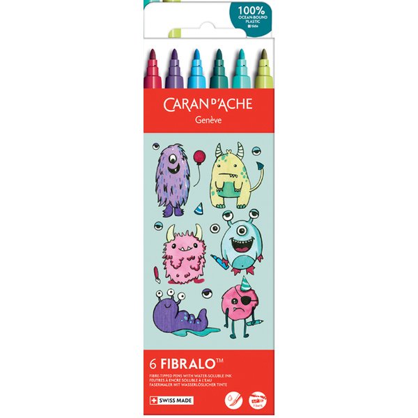 CARAN D, ACHE Fasermaler FIBRALO KAWAII Candy, 6er Set