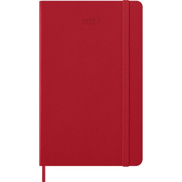 MOLESKINE Buchkalender 2027, Tage, L/A5, Hardcover, hellrot
