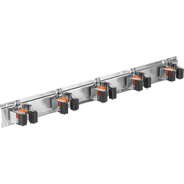 Bradas Besen- & Gerätehalter, 5-fach, Metallschiene