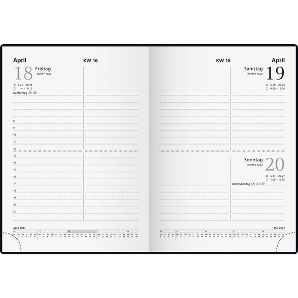 Glocken Taschenkalender, 2027, schwarz