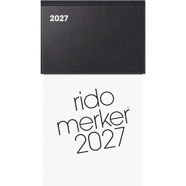 rido idé Tischkalender , Merker Miradur, , 2027, schwarz