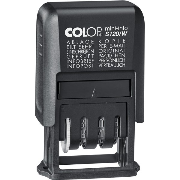 COLOP Wortbandstempel Mini-Folio S 120/W, schwarz, DE