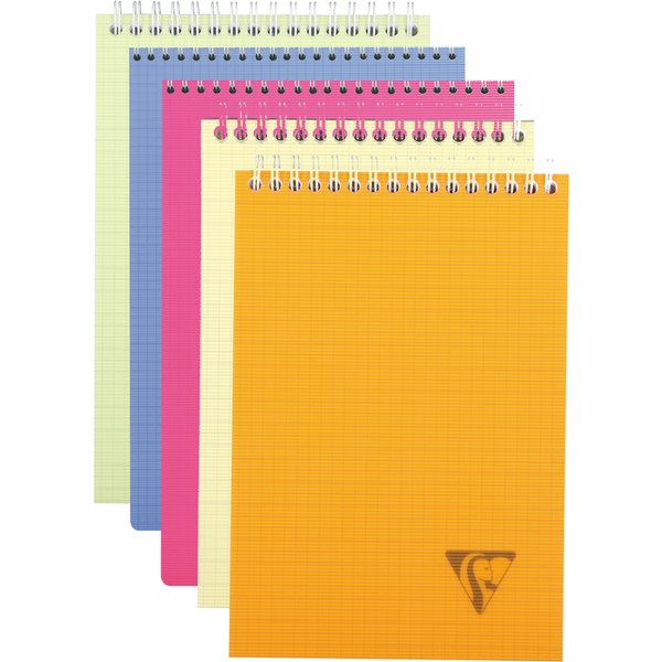Clairefontaine Spiral-Notizblock LINICOLOR, DIN A5, kariert