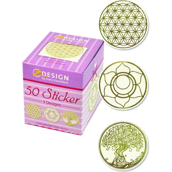AVERY Zweckform ZDesign Sticker auf Rolle , Lebensblume,