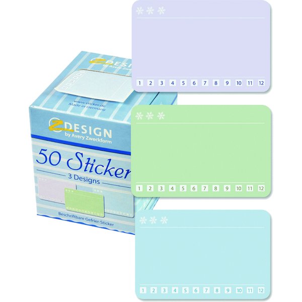 AVERY Zweckform ZDesign Sticker auf Rolle , Tiefkühl Monate,