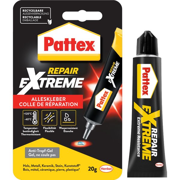 Pattex Alleskleber 100% Repair Extreme, 20 g Tube