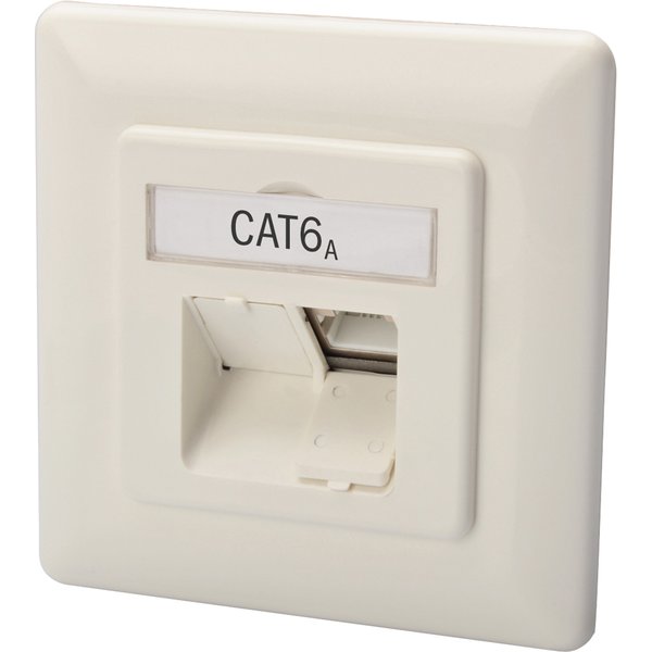 DIGITUS Unterputzdose Kat.6A, 2 x RJ45, Kl.: EA, geschirmt