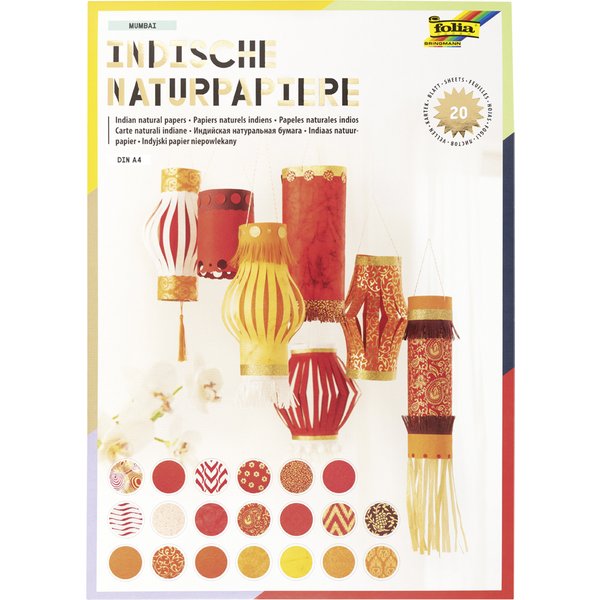 folia Naturpapierblock , MUMBAI, , DIN A4, 20 Blatt