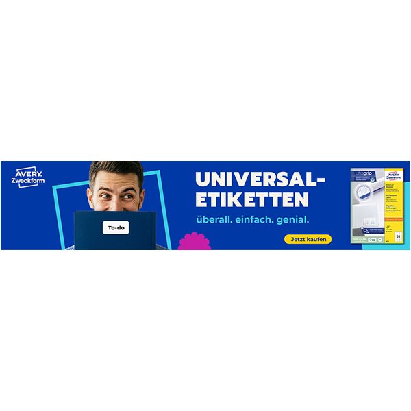 Avery Zweckform Universal-Etiketten, 199,6 X 143,5 Mm, Weiß-image