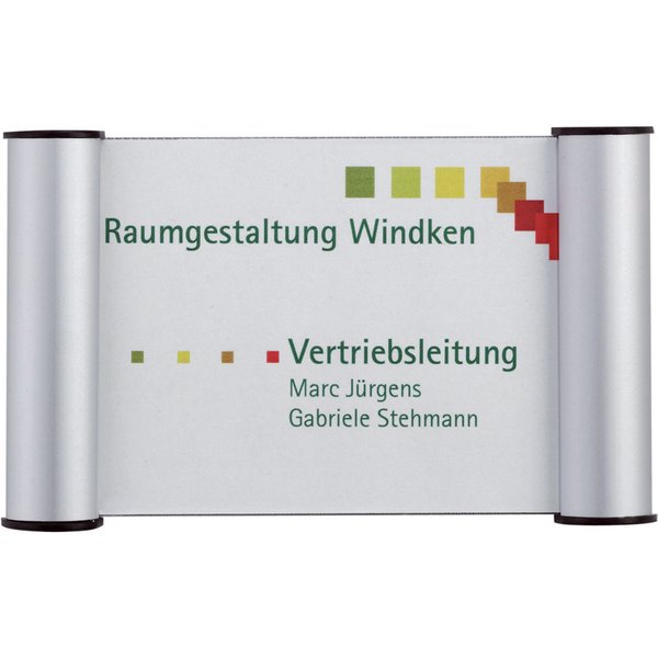 FRANKEN Türschild Clip, (B)148 x (T)20 x (H)148 mm, silber