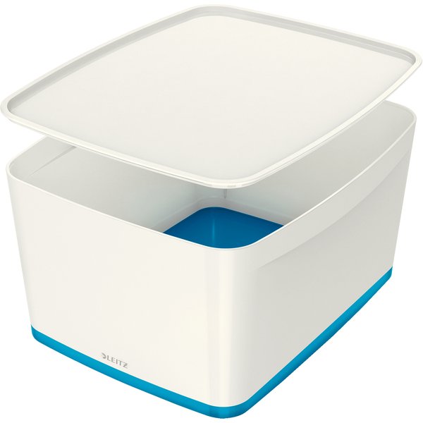 LEITZ Aufbewahrungsbox My Box, 18 Liter, weiß/blau
