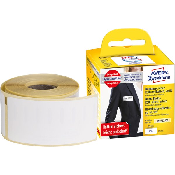 Avery Zweckform Rollenetiketten Namensschilder, 41 X 89 Mm-image