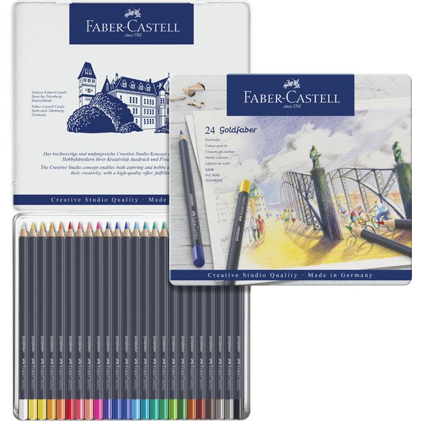 FABER-CASTELL Buntstifte GOLDFABER, 24er Metalletui