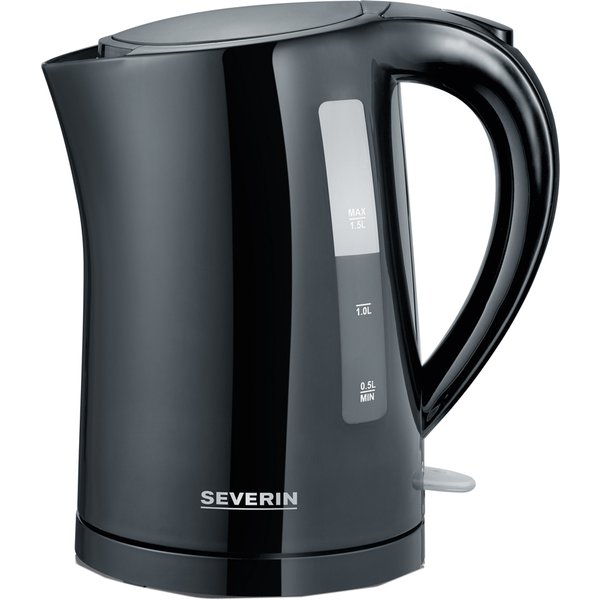 SEVERIN Wasserkocher WK 3498, kabellos, 1,5 Liter, schwarz
