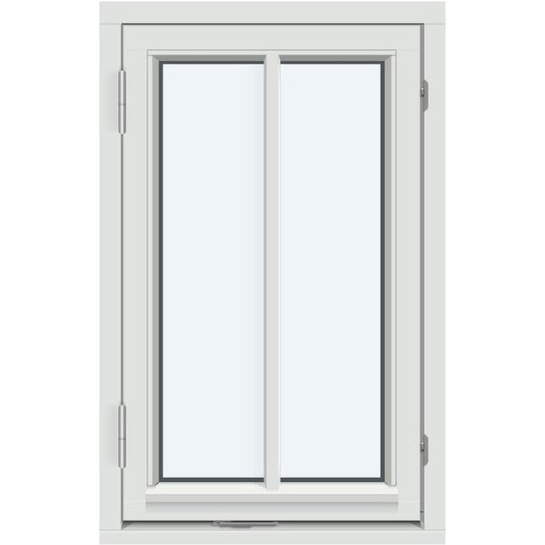 Single-Sash Outward-Opening Casement Window | 1 sash with 1 vertical decorative bar
