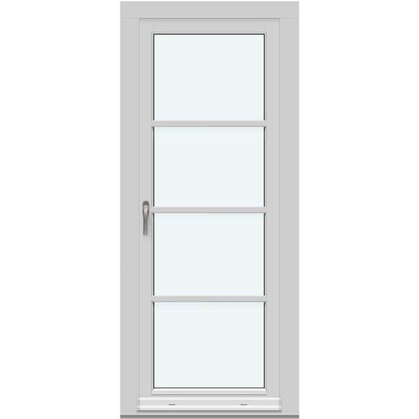 Single-Panel Inswing Patio Doors | 1 Inward-Opening Patio Door Leaf with 3 Horizontal Decorative Bars
