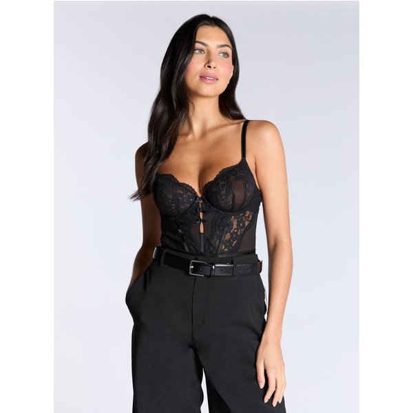 Boux Avenue Isla lace bodysuit - Black - 30C
