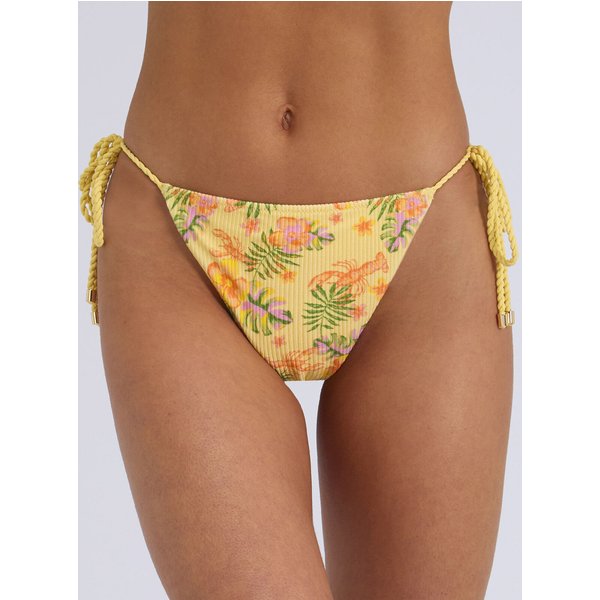 Boux Avenue Florita string side brief bikini bottoms - Lemon - 06