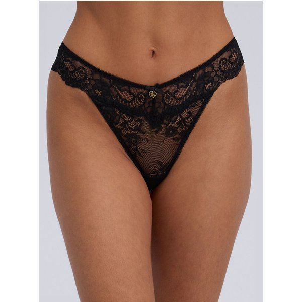 Boux Avenue Amber lace thong - Black - 06