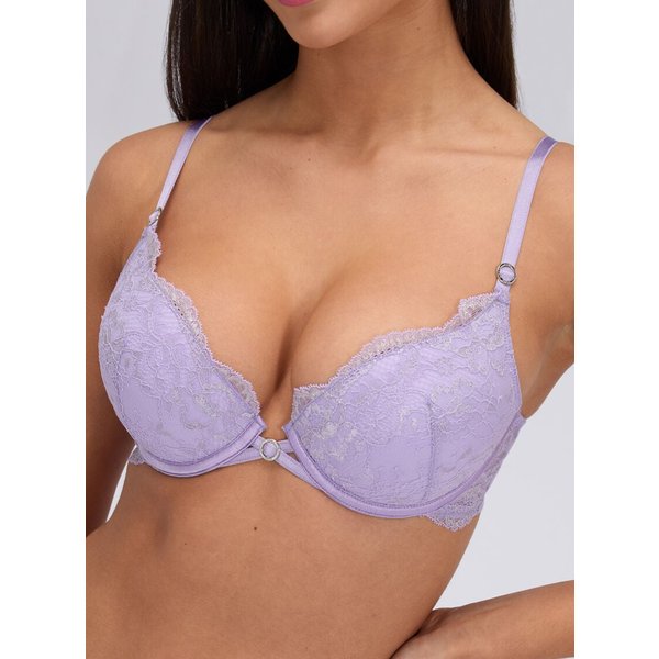Boux Avenue Millie lace super push up plunge bra - Lavender - 30C