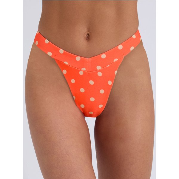 Boux Avenue Formentera polka dot brief bikini bottoms - Coral - 06