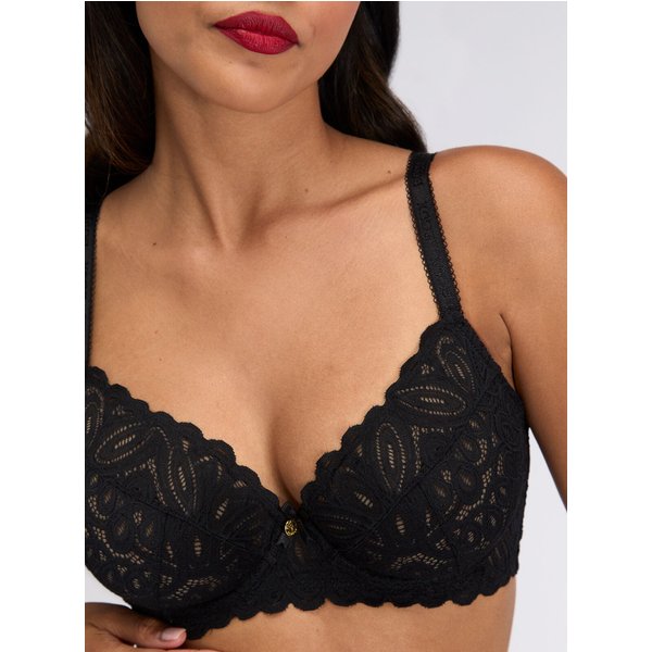 Boux Avenue Carmel lace plunge bra - Black - 30DD