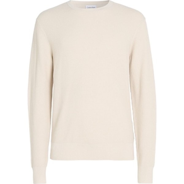 Calvin Klein Waffle Structure Sweat - Beige - XL