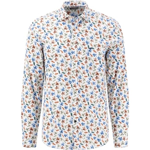 Fynch Hatton Print Shirt - Orange - XL