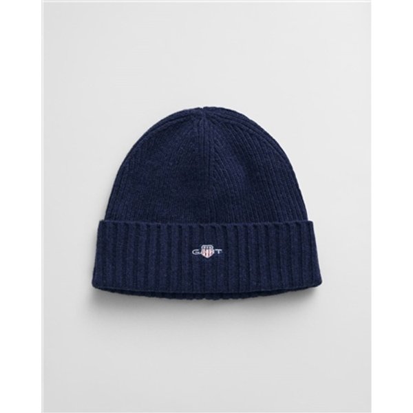 Gant Shield Wool Beanie - Blue/Navy - One