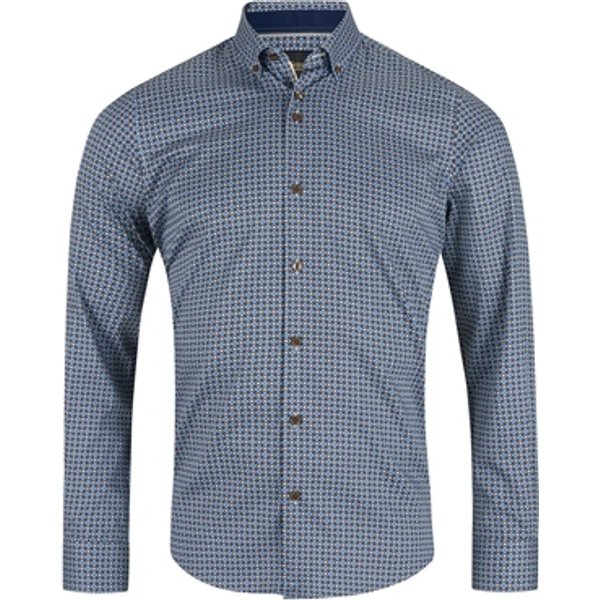 6th Sense Satin Print Button Down Shirt - Print - M