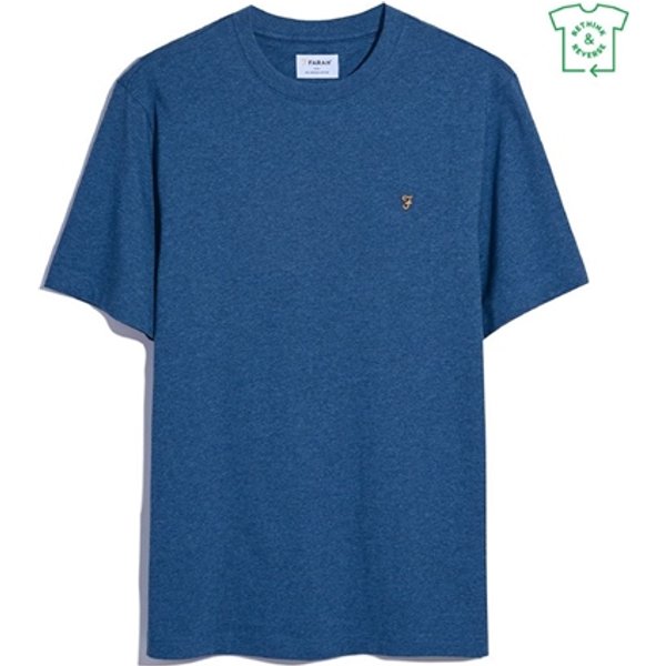 Farah Danny Organic Cotton Regular Fit T-shirt - Blue Marl - S
