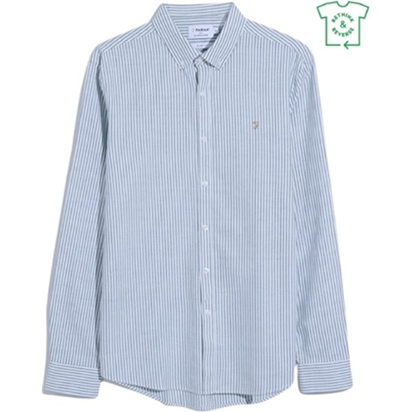 Farah Brewer Stripe Shirt - Green Meadow - M