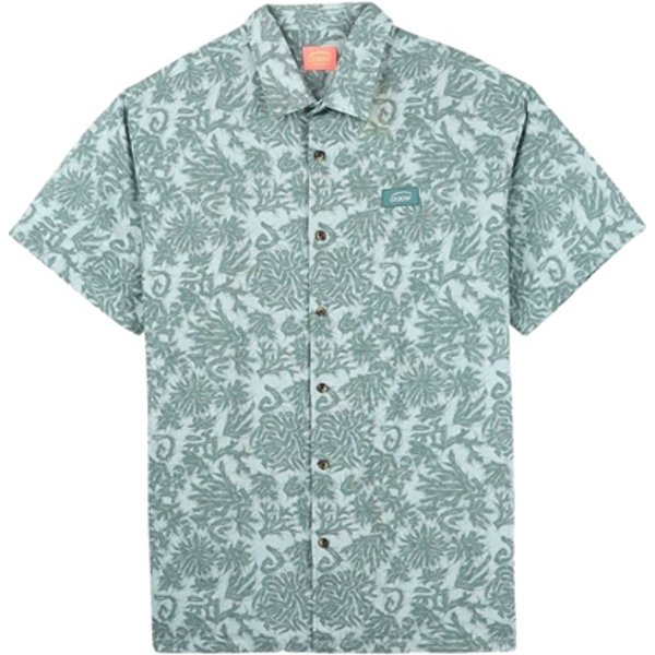 Oxbow Barrel Print Shirt - Eucalyptus Green - S