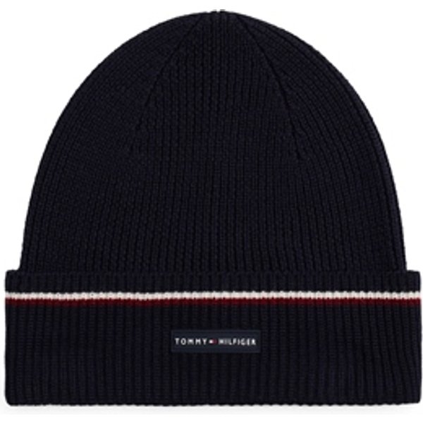 Tommy Hilfiger Signature Tape Wool Blend Beanie - Blue - One