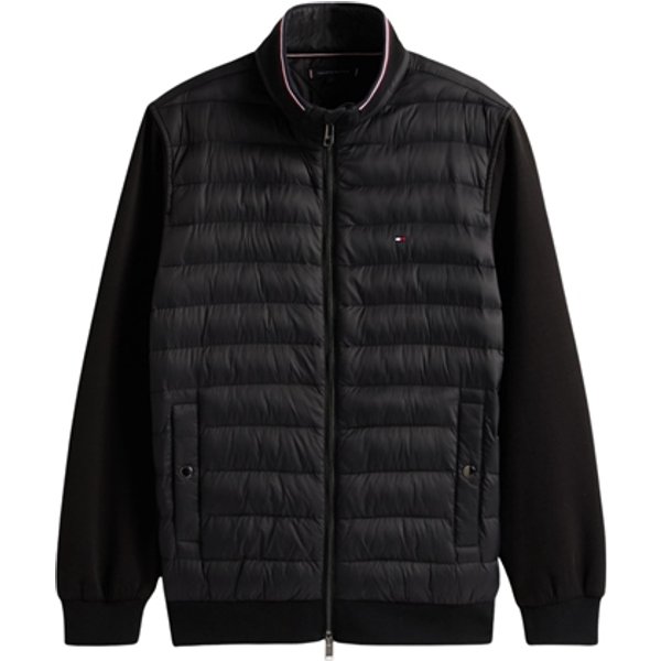 Tommy Hilfiger Mix Media Quilted Zip-Thru Jacket - Black - M
