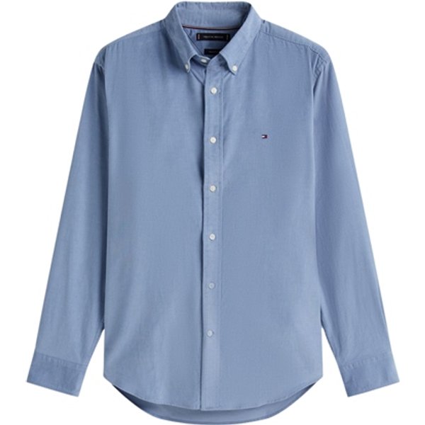 Tommy Hilfiger Flag Embroidery Corduroy Shirt - Blue - M