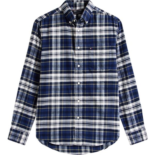Tommy Hilfiger Hero Tartan Check Flannel Shirt - Navy - 2XL