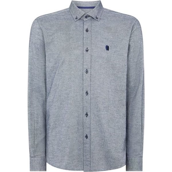 Remus Uomo Parker Tapered Fit Cotton Shirt - Navy - S