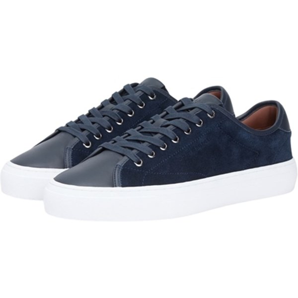 Tommy Hilfiger Premium Leather Cupsole Trainers - Navy - 45