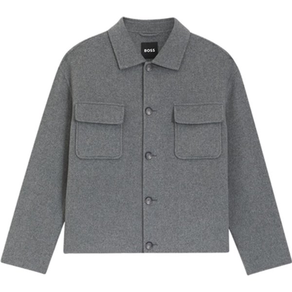 Boss C-Caden-Wool Overshirt Jacket - Grey - 44