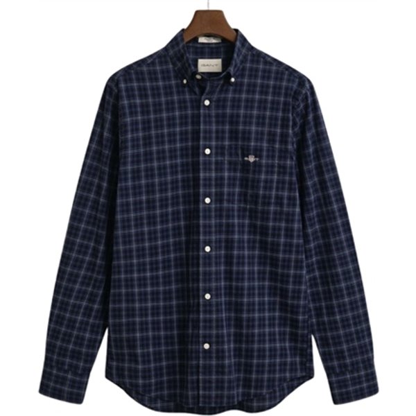 Gant Classic Poplin Check Shirt - Blue - M